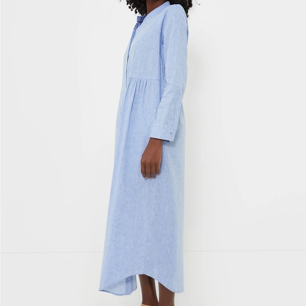 Chambray Linen Lydell Maxi Dress - Picture 3 of 11